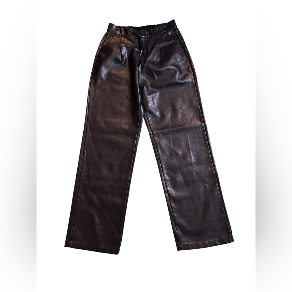 Micas Black NWT Pleather Wide Leg Pants, medium